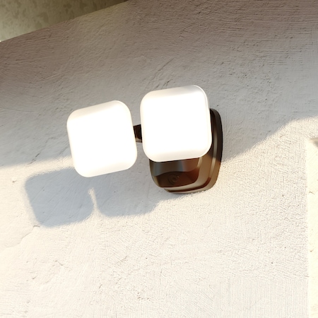 Vaxcel Theta 2 Light LED Outdoor Dusk to Dawn Security Flood Light Bronze T0617